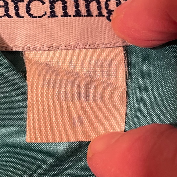 VTG Orange Short Sleeved Blouse with Green Trim - Picture 5 of 9